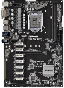 Материнська плата AsRock H110 Pro BTC+