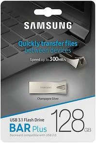 Фото: Флешка USB Samsung Bar Plus 128GB Silver (MUF-128BE3/APC) № 4 | KTC