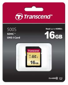 Карта пам'яті Transcend 500S SDHC 16GB TS16GSDC500S