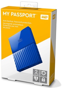 Зовнішній жорсткий диск Western Digital My Passport 2TB WDBS4B0020BBL-WESN Blue