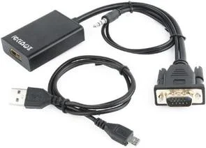 Фото: Перехідник Cablexpert VGA / HDMI Black (A-VGA-HDMI-01) № 2 | KTC