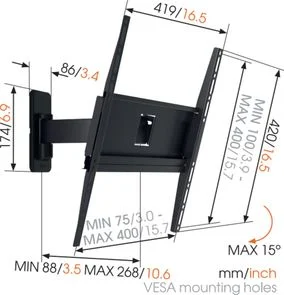 Фото: Кронштейн Vogels MA3030 Black (8553030) № 3 | KTC