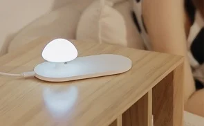 Фото: Бездротовий зарядний пристрій AUKKE Mashroom with light White (Mashroom White) № 3 | KTC