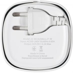 Зарядний пристрій 2E Wall Charger White/Blue (2E-WC4USBM1.27-W) !