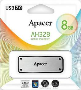 Флешка USB Apacer AH328 8GB AP8GAH328S-1 Silver