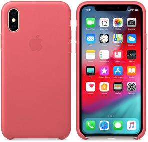 Чохол-накладка Apple для iPhone XS - Leather Case Peony Pink