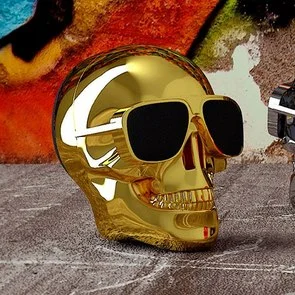 Фото: Портативна колонка Jarre Technologies AeroSkull Nano Bluetooth Chrome Gold (ML80112) № 5 | KTC