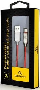 Фото: Кабель Cablexpert AM / Lightning 2m Red (CC-USB2R-AMLM-2M-R) № 2 | KTC