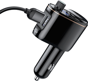 Автомобільний зарядний пристрій + FM-трансмітер Baseus Locomotive Wireless MP3 Vehicle Charger Black (CCALL-RH01)