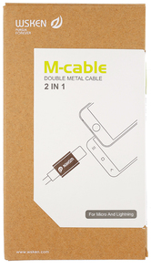 Кабель WSKEN AM / Lightning/microUSB 1m Gold (MMAT-3 Golden)