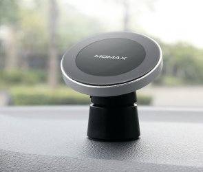 Кріплення для мобільного телефону Momax Qi Wireless charger 10W Black (CM10S)