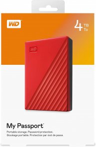 Зовнішній жорсткий диск WD My Passport 4TB WDBPKJ0040BRD-WESN Red