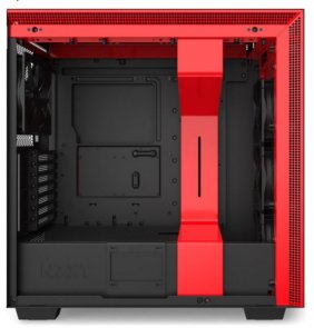 ATX, NZXT H710, No PSU, Fan 3x12cm, 1x14cm, 2xUSB3.0, 1xType-C, Matte Black/Red, прозора бокова стінка