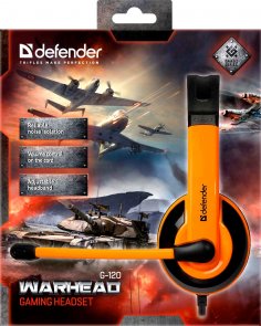 Гарнітура Defender Warhead G-120 Black/Orange (64099)