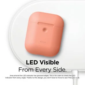 Фото: Чохол Elago for Airpods - A2 Silicone Case Peach with Wireless Charging № 5 | KTC