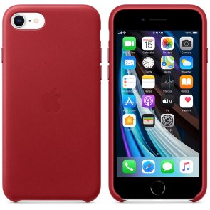 Чохол Apple for iPhone SE - Leather Case Red (MXYL2)