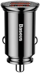Фото: Автомобільний зарядний пристрій Baseus Circular Plastic A/A 30W Dual QC3.0 Black (CCALL-YD01) № 2 | KTC