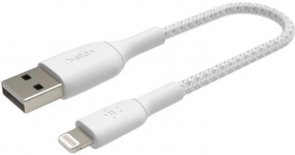 Кабель Belkin Braided AM / Lightning 0.15m White (CAA002BT0MWH)