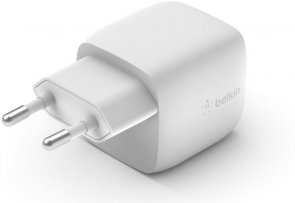 Зарядний пристрій Belkin 30W USB-C GaN White (WCH001VFWH)