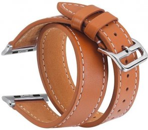 Ремінець HiC for Apple Watch 42/44mm - Hermes Leather Loop Band Brown