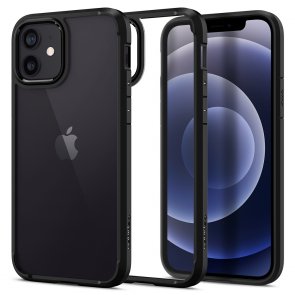 Чохол-накладка Spigen для iPhone 12/12 Pro - Crystal Hybrid Matte Black