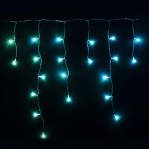 Гірлянда Twinkly Smart LED Icicle RGBW 190, BT+WiFi, Gen II, IP44 кабель прозорий (TWI190SPP-TEU)