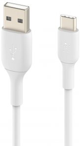 Кабель Belkin PVC AM / Type-C 3m White (CAB001BT3MWH)