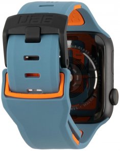  Ремінець UAG for Apple Watch 42/44mm - Civilian Silicone Slate/Orange (19148D115497)