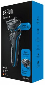 Електробритва сітчаста акумуляторна Braun Series 5 50-B1000s Black/Blue