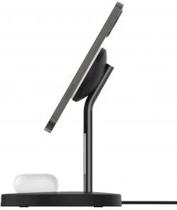 Фото: Бездротова зарядна станція Belkin 2in1 MagSafe iPhone 12 Wireless Charger Black (WIZ010vfBK) № 2 | KTC