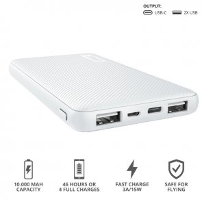 Батарея універсальна Trust Primo Ultra-thin 10000mAh White (23896_TRUST)