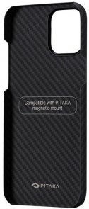 Чохол Pitaka for iPhone 12 - MagEZ Case Twill Black/Grey (KI1201MP)