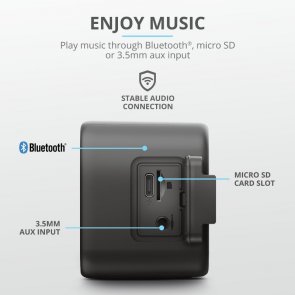  Портативна акустика Trust Zowy Max Stylish Bluetooth Black (23825_TRUST)