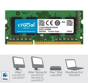 Фото: Оперативна пам’ять Crucial for Mac DDR3L 1x4GB (CT4G3S160BJM) № 2 | KTC