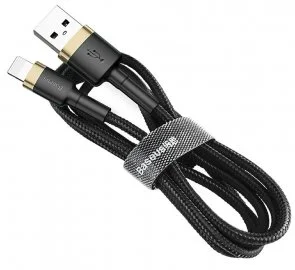 Фото: Кабель Baseus Cafule 1.5A AM / Lightning 2m Black/Gold (CALKLF-CV1) № 4 | KTC
