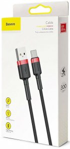 Кабель Baseus Cafule 2A AM / Type-C 3m Red/Black (CATKLF-U91)