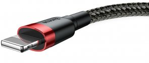 Кабель Baseus Cafule 2A AM / Lightning 3m Red/Black (CALKLF-R91)