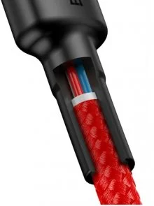 Фото: Кабель Baseus Cafule 20V 3A CM / CM 1m Red (CATKLF-G09) № 2 | KTC