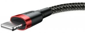 Фото: Кабель Baseus Cafule 2.4A AM / Lightning 0.5m Black/Red (CALKLF-A19) № 3 | KTC