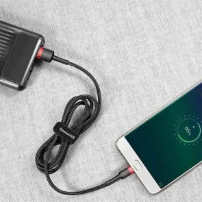Фото: Кабель Baseus Cafule 2.4A AM / Micro USB 1m Black/Red (CAMKLF-B91) № 9 | KTC