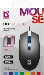 Фото: Миша Defender Dot MB-986 Black (52986) № 5 | KTC