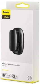 Фото: Автомобільний тримач для окуляр Baseus Platinum Vehicle eyewear clip Black (ACYJN-A01) № 5 | KTC