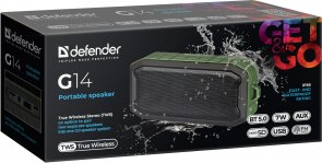 Портативна акустика Defender G14 Black/Green (65014)