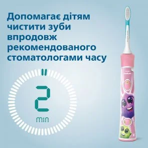 Фото: Електрична зубна щітка Philips Sonicare For Kids Bluetooth Pink (HX6352/42) № 8 | KTC