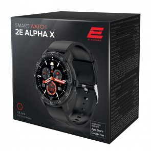 Смарт годинник 2E Alpha X 46mm Black/Silver (2E-CWW30BKSL)