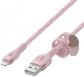 Кабель Belkin Braided Silicone AM / Lightning 1m Pink (CAA010BT1MPK)