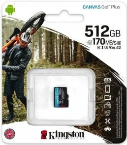 Фото: FLASH пам'ять Kingston Canvas Go Plus A2 Micro SDXC 512GB (SDCG3/512GBSP) № 7 | KTC