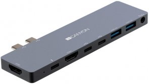 USB-хаб Canyon 8in1 DS-8 Dark Gray (CNS-TDS08DG)