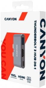 USB-хаб Canyon 3in1 DS-1 Dark Gray (CNS-TDS01DG)