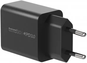 Фото: Зарядний пристрій Momax UM13 One Plug PD 20W QC3.0 Black (UM13EUD) № 3 | KTC